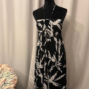 White House Black Market neck tie Floral Dress